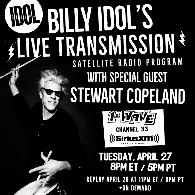 Stewart Copeland Billy Idol Live Transmission 2021